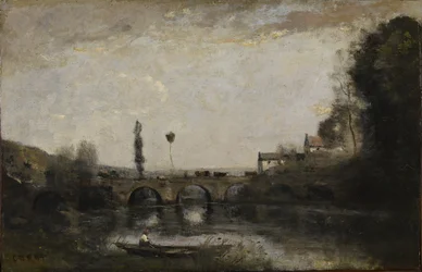 Landschaft mit Brücke
